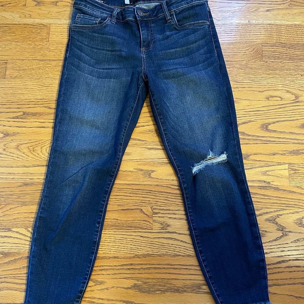 Kut From The Kloth Raw Hem Crop Jeans size 4